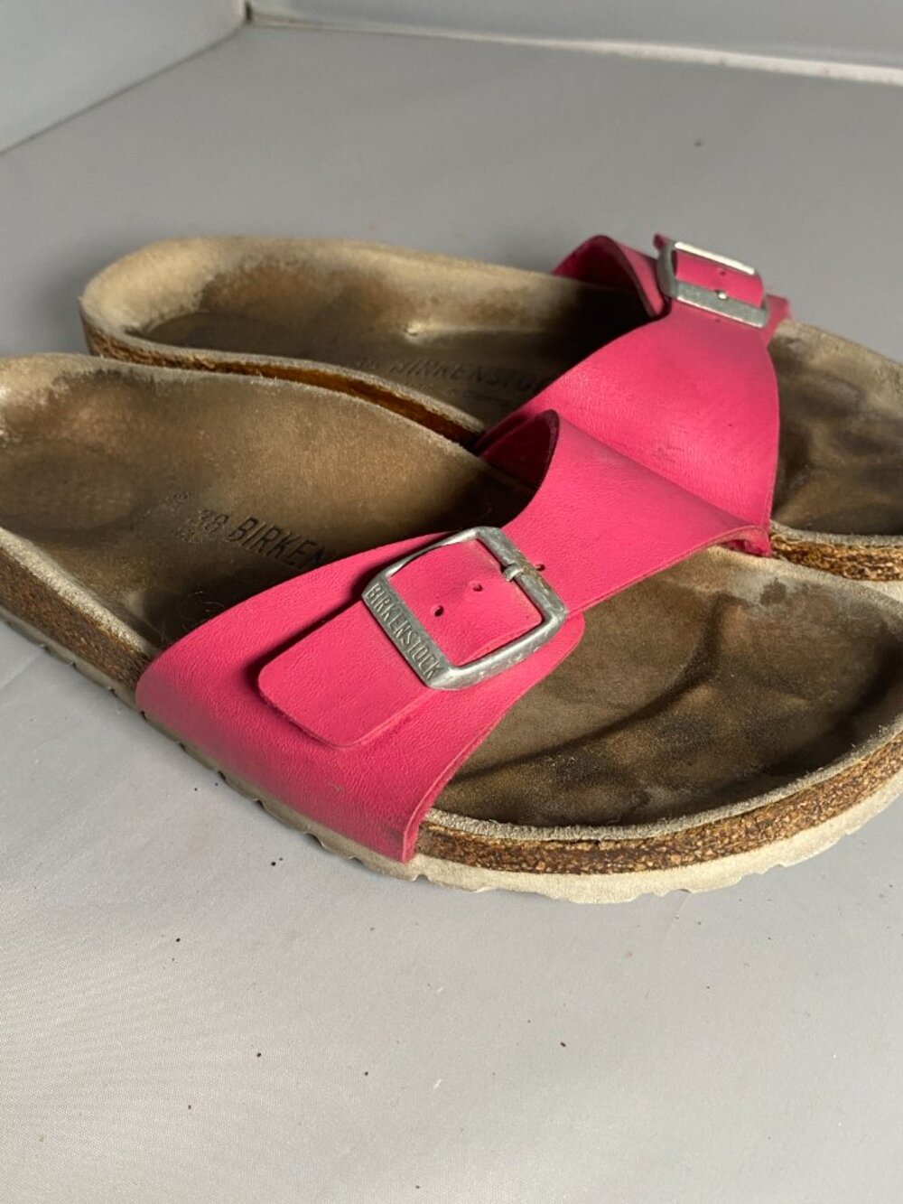 BIRKENSTOCKS Hot Pink Patent Madrid Sandals